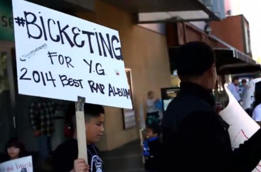 YG Fans Protest His Grammy Snub In Front Of The Grammy Museum In Los Angeles