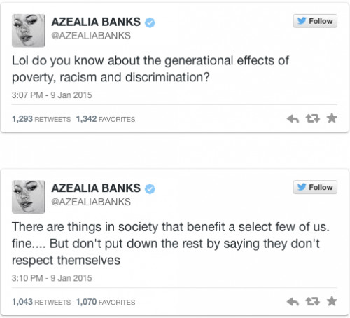 Screen-Shot-2015-01-11-at-3.44.55-AM-500x454-1 Azealia Banks Throws Shade At Kendrick Lamar & Engages In Twitter Beef With Lupe Fiasco  