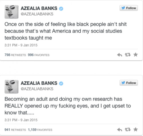 Screen-Shot-2015-01-11-at-3.45.21-AM-500x476-1 Azealia Banks Throws Shade At Kendrick Lamar & Engages In Twitter Beef With Lupe Fiasco  