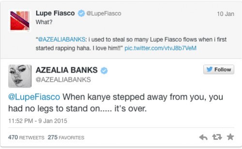 Screen-Shot-2015-01-11-at-4.08.34-AM-1-500x308 Azealia Banks Throws Shade At Kendrick Lamar & Engages In Twitter Beef With Lupe Fiasco  
