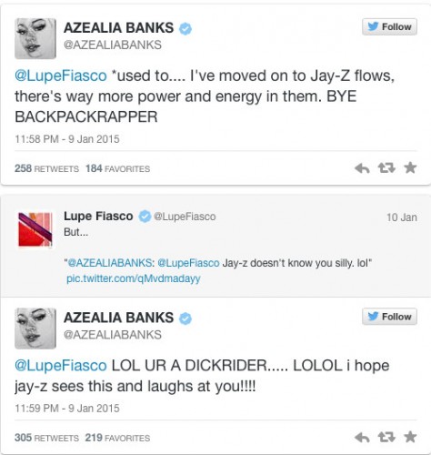Screen-Shot-2015-01-11-at-4.10.23-AM-1-474x500 Azealia Banks Throws Shade At Kendrick Lamar & Engages In Twitter Beef With Lupe Fiasco  
