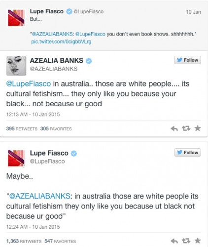 Screen-Shot-2015-01-11-at-4.10.34-AM-1-422x500 Azealia Banks Throws Shade At Kendrick Lamar & Engages In Twitter Beef With Lupe Fiasco  