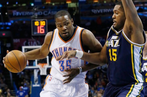 Thunder Up: Kevin Durant Scores 32 As The Oklahoma City Thunder Defeat The Utah Jazz (99-94) (Video)