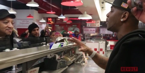 Cam_Ron_Five_Guys_NYC-1-500x253 Cam'Ron Takes Over A NYC Five Guys (Video)  