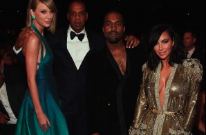 Taylor_Hov_Ye_Kim-1-298x196 Kanye West Pretends To Interrupt Beck's 'Album Of The Year' Acceptance Speech At The Grammy's (Video)  