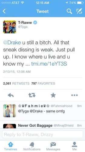 Tyga_Calls_Drake_A_Bitch-281x500 Tyga Calls Drake A Bitch On Twitter For 'Sneak Dissing'  