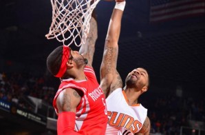 Phoenix Suns Forward Markieff Morris Finishes A Nasty Dunk On Houston Rockets Forward Josh Smith (Video)