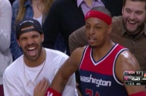 Paul Pierce Shoves Drake During Wizards vs Raptors Game (Video)