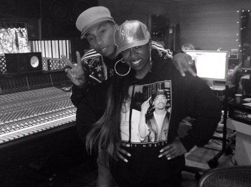 missy-elliott-pharrell-500x374 Missy Elliot And Pharrell Williams In The Studio!  