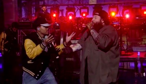 Action_Bronson_Chance_The_Rapper_David_Letterman-1-500x290 Action Bronson & Chance The Rapper Perform 'Baby Blue' On Letterman (Video)  