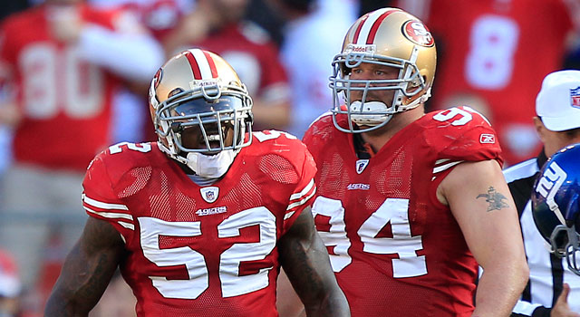 p_willis_j_smith_120130_wide The Harbaugh Effect: 49ers LB Patrick Wills Set To Retire; Justin Smith May Join Him  