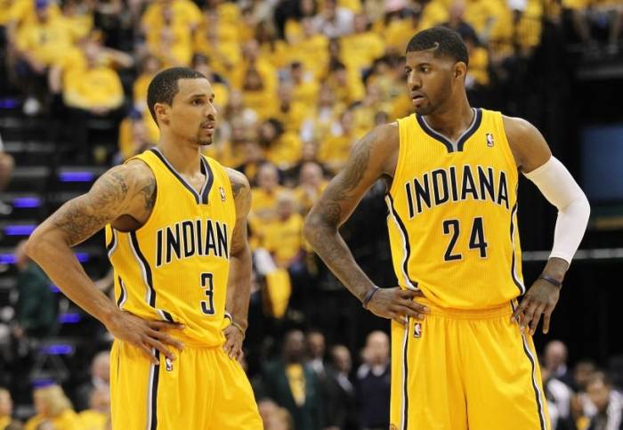 george-hill-paul-george-nba-playoffs-atlanta-hawks-indiana-pacers-850x560 George Hill Keeps Pacers Playoff Hopes Alive; Pacers (5-0) Since Paul George's Return (Video)  