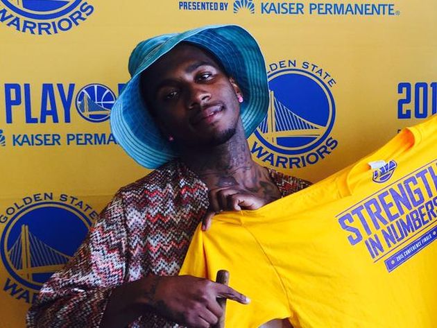 lil-b-attends-golden-state-warriors-game Steph Curry & Lil B Lead The Warriors To A Game 5 Victory Against Houston; Advance To The NBA Finals (Video)  