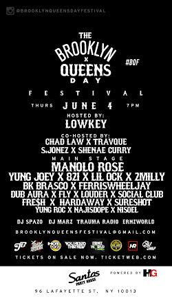 BKQueens The Brooklyn x Queens Day Festival Hosted By Lowkey June 4th  