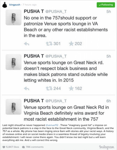 pusha-1-389x500 Pusha T Rants About Racist Experience At A Virginia Sports Bar!  