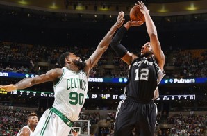 San Antonio Spurs Big Free Agent Pickup LaMarcus Aldridge Drops 24 and Grabs 14 Boards Against the Boston Celtics (Video)