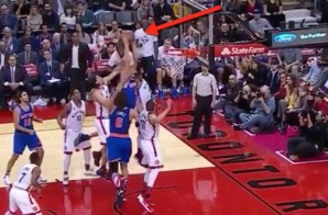 White Men Can’t Jump: Knicks rookie Kristaps Porzingis Soars Over Three Raptors (Video)