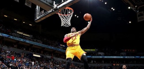 CYP0A9rW8AANQg6-500x242 Prepare For Liftoff: LeBron James Completes A Nasty Windmill Slam Against Minnesota (Video)  