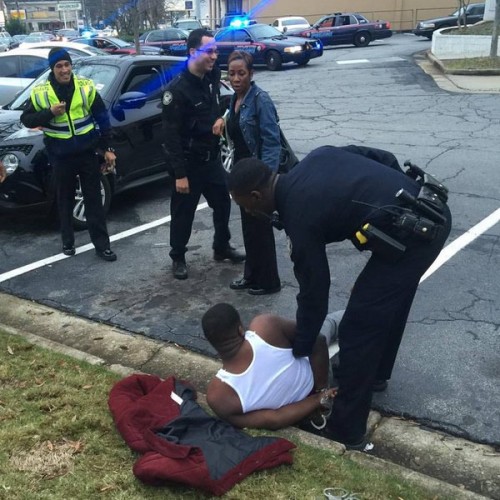 CYPd-i5WEAAdNaL-500x500 C'Mon Man: Police Falsely Harass Blac Youngsta Outside Of A Well Fargo Bank In Atlanta (Video)  