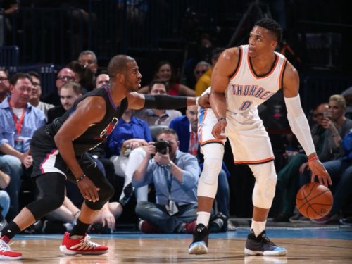 CdKS4LiWEAAJzOt-500x375 Thunder Up: Russell Westbrook Racks Up 20 Assist & Another Triple Double Against the Clippers (Video)  