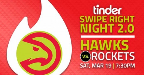 proxy-500x261 The Atlanta Hawks Strike Another Match with Tinder ; "Swipe Right 2.0" Takes Place on March 19  