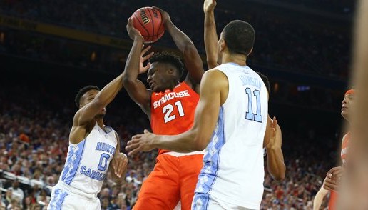 Final Four:  North Carolina Leads Syracuse (39-28) at the Half