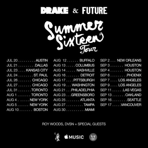 df1 Drake & Future Announce Summer Sixteen Tour + The 7th Annual OVO Fest  