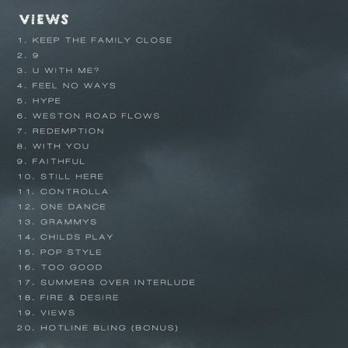 drake-vis-tracklist-500x500 Drake Allegedly Changes Album Title To "VIEWS" + Releases Tracklist  