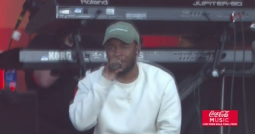 kend-1-500x264 Kendrick Lamar Performs "untitled 07/Levitate" At March Madness Festival (Video)  