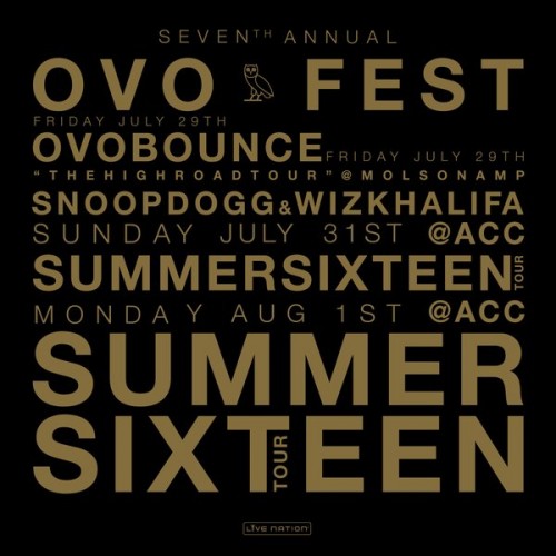 ovo Drake & Future Announce Summer Sixteen Tour + The 7th Annual OVO Fest  
