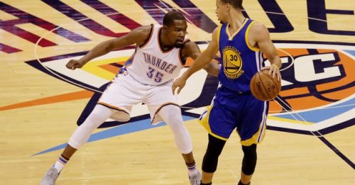 thunder-500x261 Coming Of Age: Russell Westbrook & Kevin Durant Are One Win Away From The 2016 NBA Finals After A Game 4 Blowout Victory Against The Warriors (Video)  