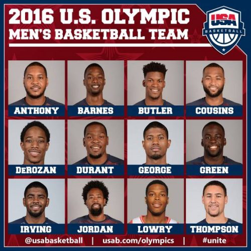 Cl9gDMZVEAAQ9hG-500x500 Team USA Has Revealed Their Revamped Men's Basketball Roster for The 2016 Rio Summer Olympics  