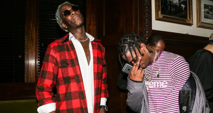 travis-scott-young-thug-pic-uo-the-phone-download Travis Scott goes off on Twitter after 300 removed his new song "Pick Up The Phone"  