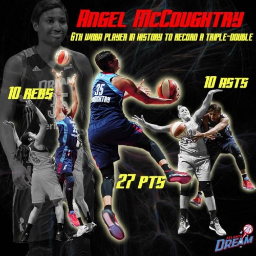 Cm83cihUsAEtsSp-500x500 She Got Game: Atlanta Dream Star Angel McCoughtry Records The 6th Triple Double In WNBA History Against The Dallas Wings  