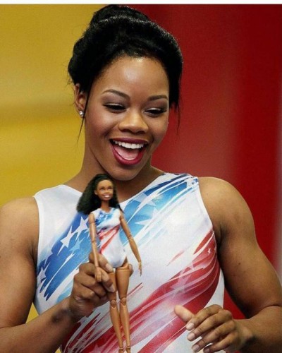CnSVo1UUMAAxgV2-400x500 Black Girls Rock: Olympic Gymnast Gabby Douglas Gets Her Own Personalized Barbie Doll  