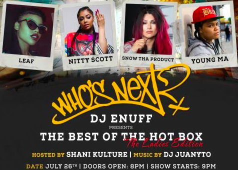 Hot 97’s Who’s Next Live: Ladies Edition w/ Nitty Scott, Snow Tha Product, Leaf & Young Ma