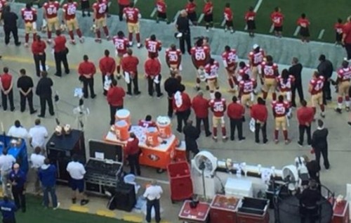 Cq3w3IKWcAAXXGH-500x317 Stand Up Guy: San Francisco 49ers QB Colin Kaepernick Protested the National Anthem Due to America's View on Minorities  