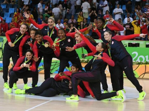 CqWdNV5WgAAUFdL-500x375 Olympic Dominance: The #USABWNT Defeated Spain (101-72) For Their 6th Straight Olympic Gold Medal  