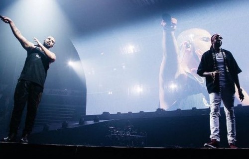 CqyzM9GWYAQDUeo-500x320 Drake & Future Bring Out Gucci Mane & 2 Chainz During the Summer Sixteen Tour's Stop in Atlanta (Video)  