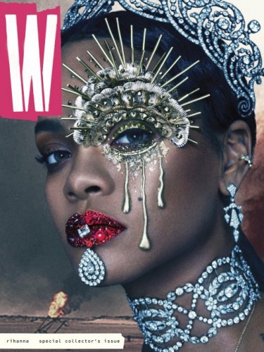 rihanna-w-magazine-510x680-375x500 Rihanna Graces The Cover Of W Magazine  
