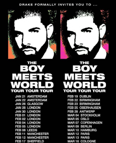 boymeetsworld-1-406x500 Back At It Again: Drake Releases 'The Boy Meets World Tour' Dates  