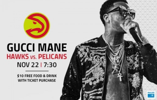 CxAkNtfWIAYOlIa-500x320 East Atlanta Santa is Coming to Philips Arena: The Atlanta Hawks Are Tipping Off the Holidays with a Special Gucci Mane Show on Nov. 22 vs. the Pelicans  