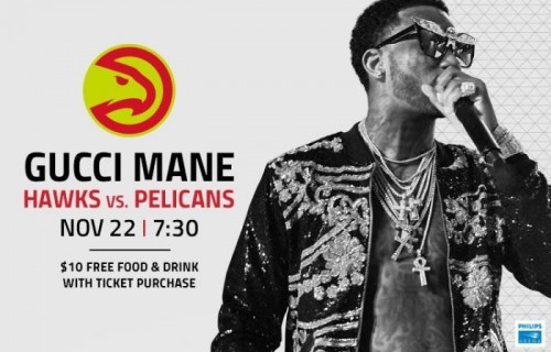 Gucci--500x320 Win 2 Tickets To See Gucci Mane Perform at Philips Arena When The Atlanta Hawks Face the New Orleans Pelicans  