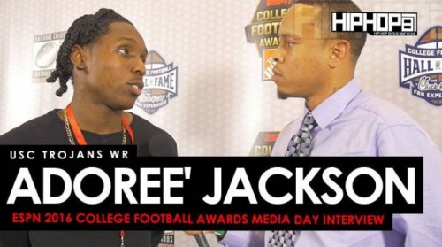 Adoree-500x279 USC Trojans DB/WR Adoree' Jackson Talks Facing Penn State in the Rose Bowl, Possibly Winning the Jim Thorpe Award at the ESPN 2016 College Football Awards Media Day (Video)  