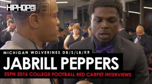Jabrill-500x279 Michigan Wolverines DB/S/LB/KR Jabrill Peppers Talks The Heisman, Jim Harburgh, The Orange Bowl & More on the ESPN 2016 College Football Awards Red Carpet (Video)  