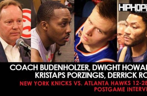 Coach Budenholzer, Dwight Howard, Kristaps Porzingis, Derrick Rose (New York Knicks vs. Atlanta Hawks 12-28-16 Postgame Interviews)