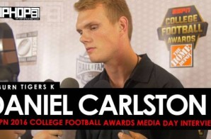 Auburn Tigers K Daniel Carlston Talks Playing at Auburn, Possibly Winning The Lou Groza Collegiate Place-Kicker Award & More at the ESPN 2016 College Football Awards Media Day (Video)