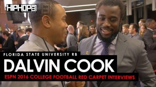 dalvin-red-500x279 Florida State RB Dalvin Cook Talks the Doak Walker Award & More on the ESPN 2016 College Football Awards Red Carpet (Video)  
