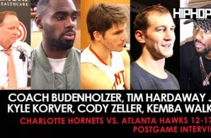 Coach Budenholzer, Tim Hardaway Jr., Kyle Korver, Cody Zeller, Kemba Walker (Charlotte Hornets vs. Atlanta Hawks 12-17-16 Postgame Interviews)