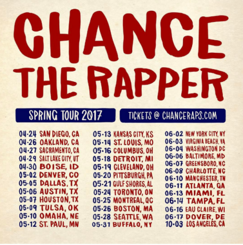 ctr-496x500 Check Out Chance The Rapper's Spring Tour Dates  